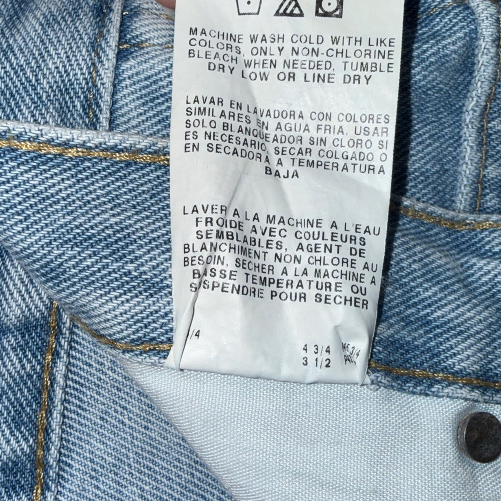 Wrangler High-Rise Cutoff Shorts Raw Hem Light Stone Relaxed Fit Boho Size 32 - Picture 13 of 16